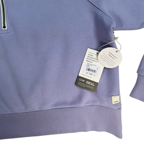 NWT Vuori Restore Half Zip Hoodie Women's Fleece Pullover Lavender Mist Medium‎ - Picture 11 of 14